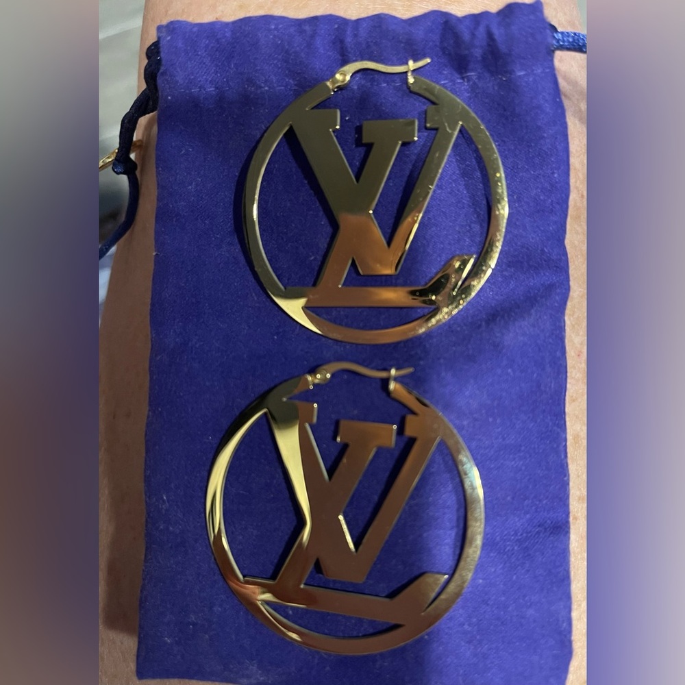 Fashion gold plated hoop earrings